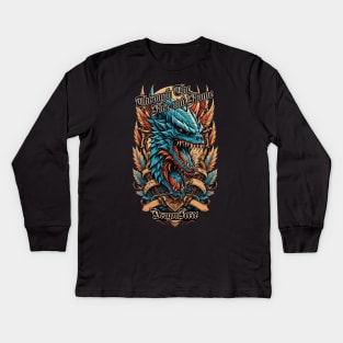 Through the fire and flame Kids Long Sleeve T-Shirt